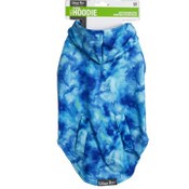 Wholesale - XS-L ASST BLUE TIE DYE FLEECE DOG HOODIE C/P 24, UPC: 849945007640